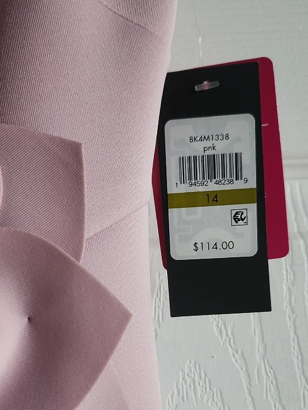 Jessica Howard Blush Pink Sleeveless Sheath Dress with Flower Accent Price Final - Picture 3 of 4